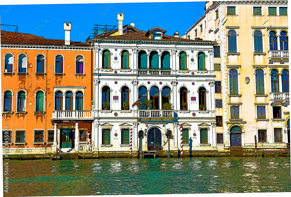 Fototapeta premium Venezia, palazzi affacciati sul canale.