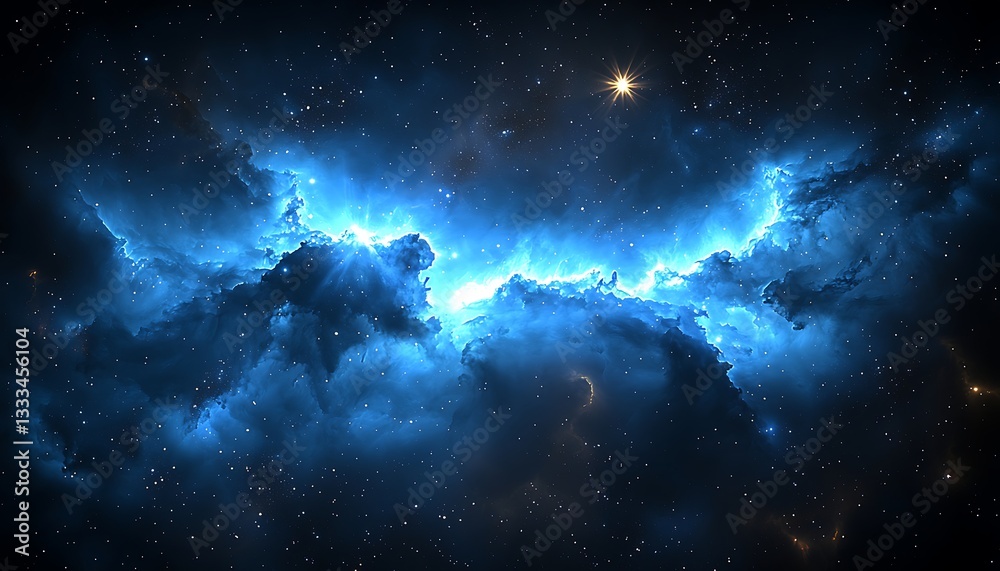 Cosmic Nebula for Blue Energy, Deep Space. Cosmic Nebula for Blue Energy, Deep Space.