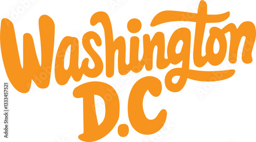 Washington D.C. Handwritten Lettering.