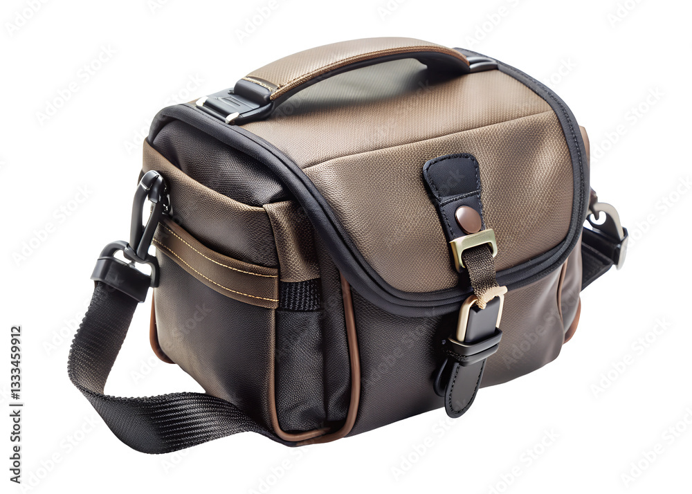Naklejka premium camera bag clipart image on transparent background