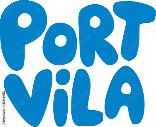 Port Vila Text Art.