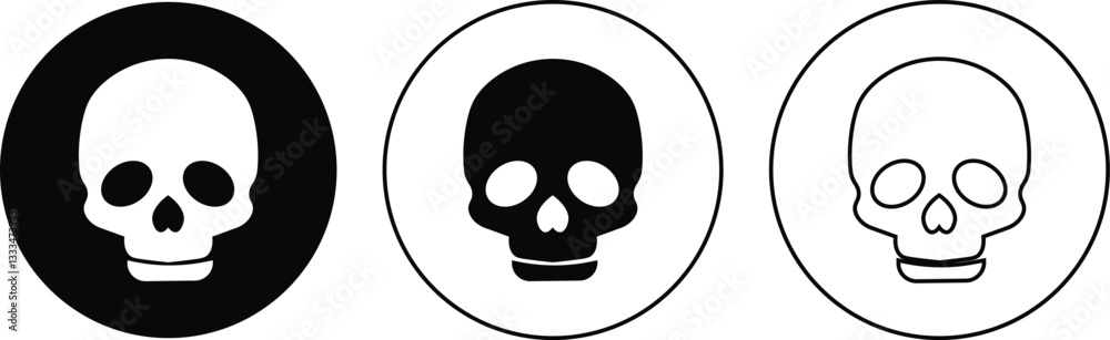 Skull crossbone pirate icon set logo Halloween ghost graphic danger anatomy symbol Silhouette. Cartoon skull death flat and line vector collection isolated on transparent background for apps and game Skull crossbone pirate icon set logo Halloween ghost graphic danger anatomy symbol Silhouette. Cartoon skull death flat and line vector collection isolated on transparent background for apps and game