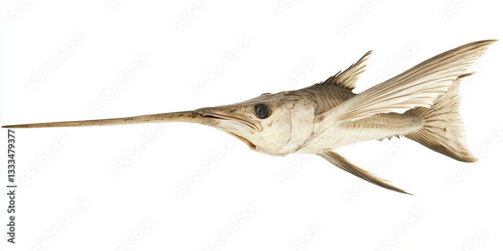magnificent swordfish gliding forward with its long bill magnificent swordfish gliding forward with its long bill