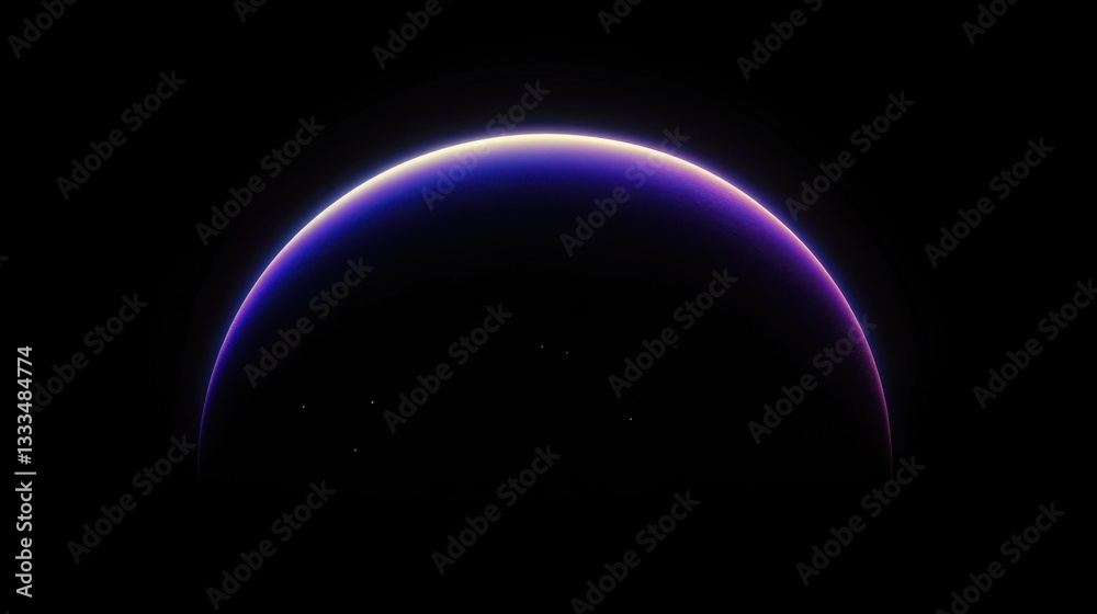 Earth and Sun in Space with a Glowing Atmosphere Earth and Sun in Space with a Glowing Atmosphere