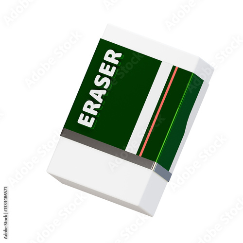White Rubber Pencil Eraser – 3D Render