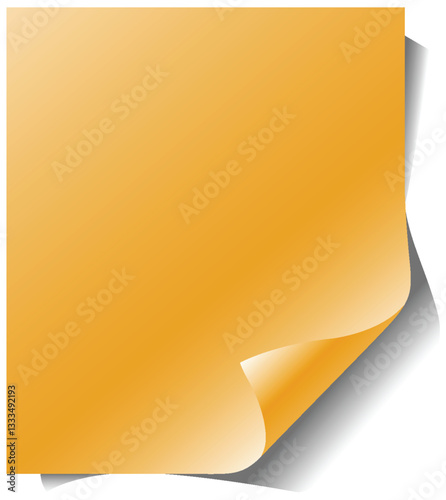 Golden Curled Paper Corner Design