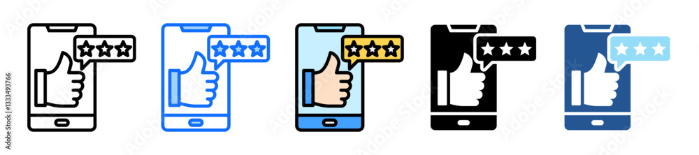 Review Icon Set Multiple Style Collection Review Icon Set Multiple Style Collection