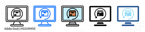 Return Product Icon Set Multiple Style Collection