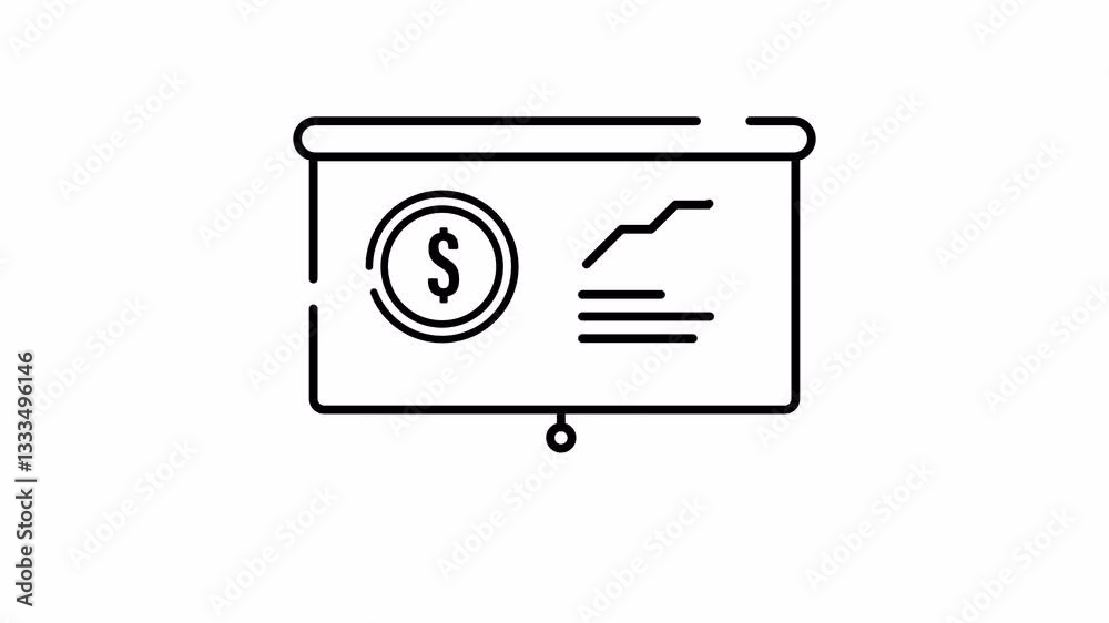 Dollar Financial Growth Presentation - Outline Animation Alpha Channel Dollar Financial Growth Presentation - Outline Animation Alpha Channel