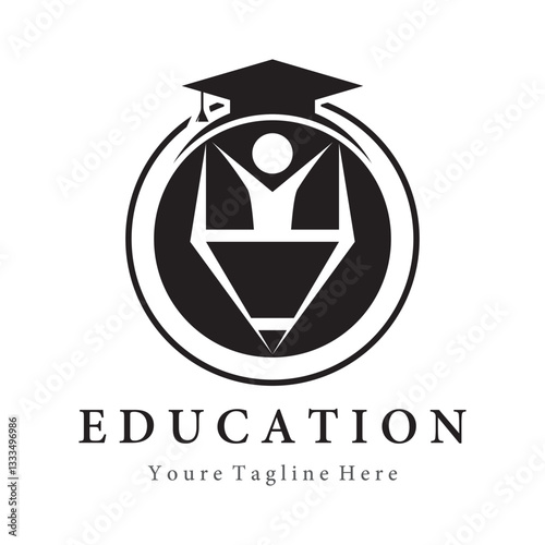 Education vector logo design
