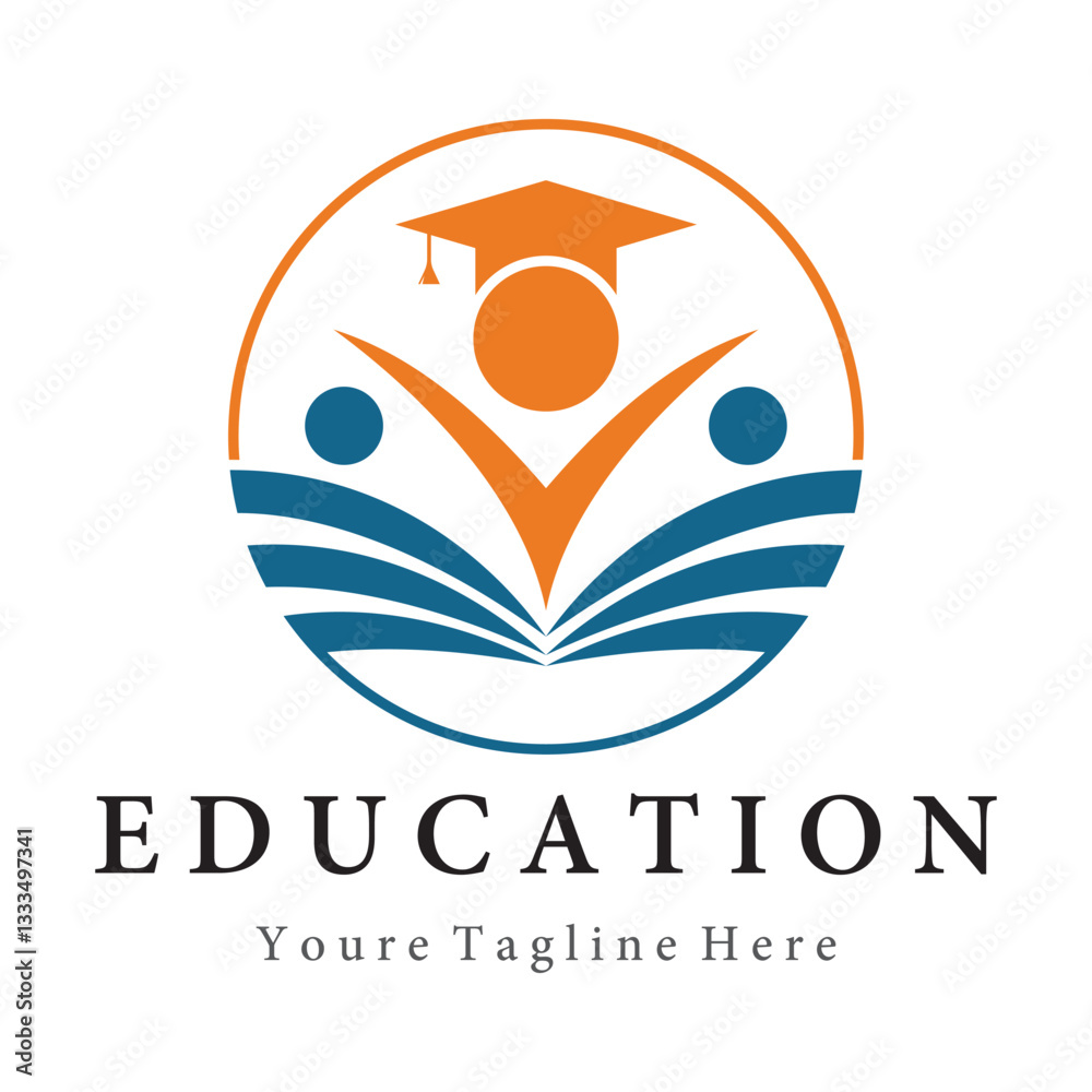 Obraz premium Education vector logo design