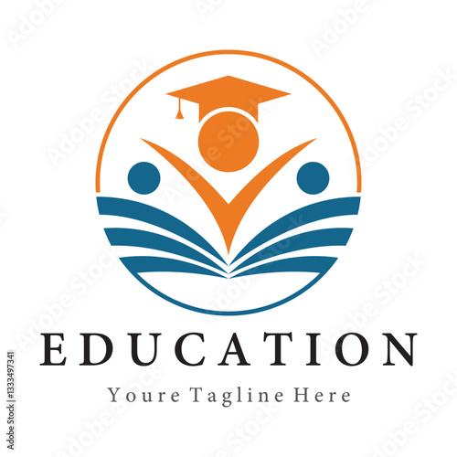 Education vector logo design