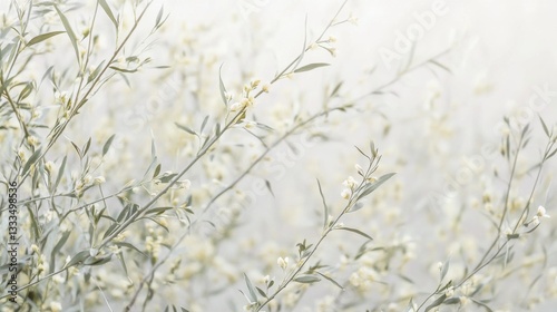 Delicate Willow and Peach Blossoms in Harmony, Symbolizing Renewal and Serenity of Spring