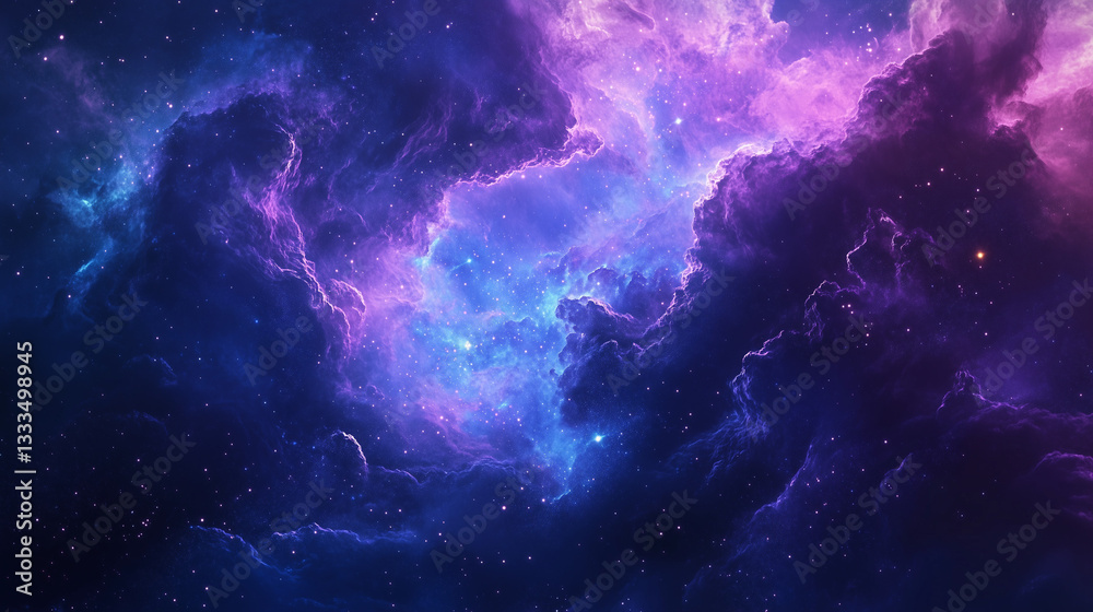 Fototapeta premium Explores captivating elegance of a nebula showcasing its celestial clouds star nurseries artistic brilliance that characterizes these cosmic realms