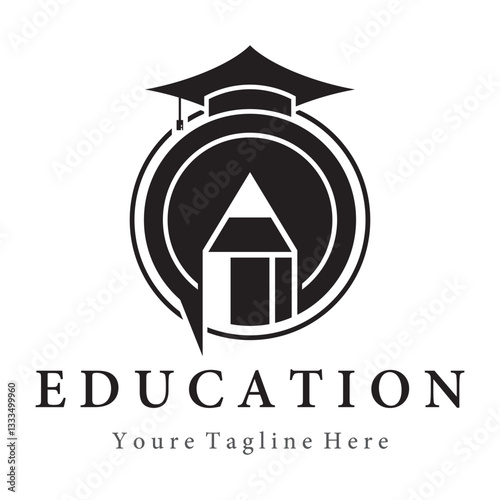 Education vector logo design