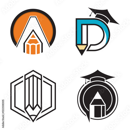 Education vector logo design