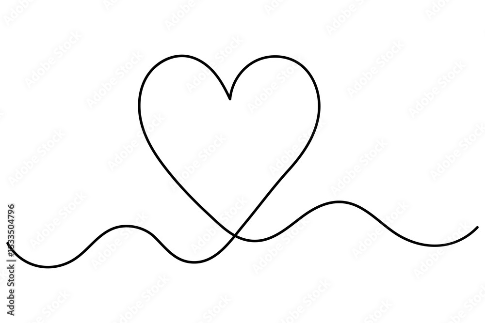 Heart continuous single line art drawing. Hand drawn doodle heart outline vector illustration
Heart continuous single line art drawing. Hand drawn doodle heart outline vector illustration