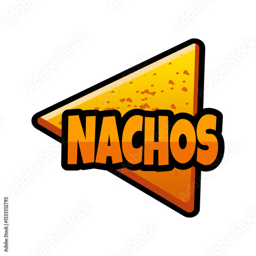Nachos logo vector illustration template. Simple design icon 