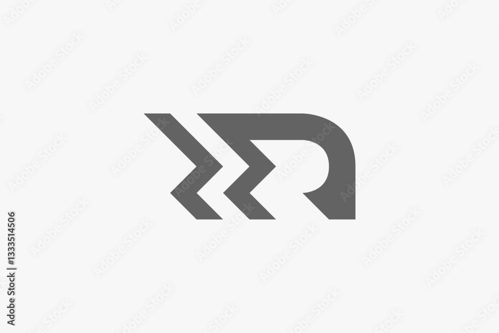 Fototapeta premium letter R modern unique logo