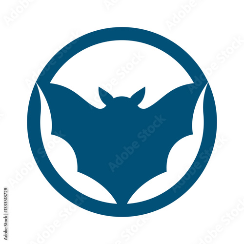flying bat logo design flapping wings
