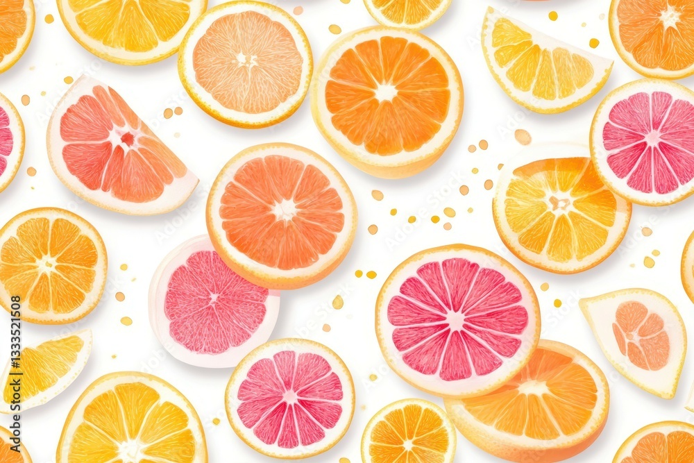 Citrus Symphony: A vibrant, artistic arrangement of juicy orange and grapefruit slices creating a fresh, colorful pattern. Capturing the essence of summer with bursts of sunny hues. Citrus Symphony: A vibrant, artistic arrangement of juicy orange and grapefruit slices creating a fresh, colorful pattern. Capturing the essence of summer with bursts of sunny hues.