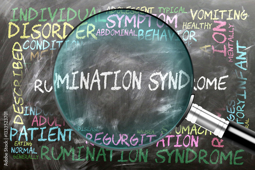 Cuadro en lienzo Rumination Syndrome being studied, examined - under close inspection