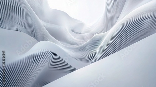 Abstract White Wave Texture Design for Modern Background Use