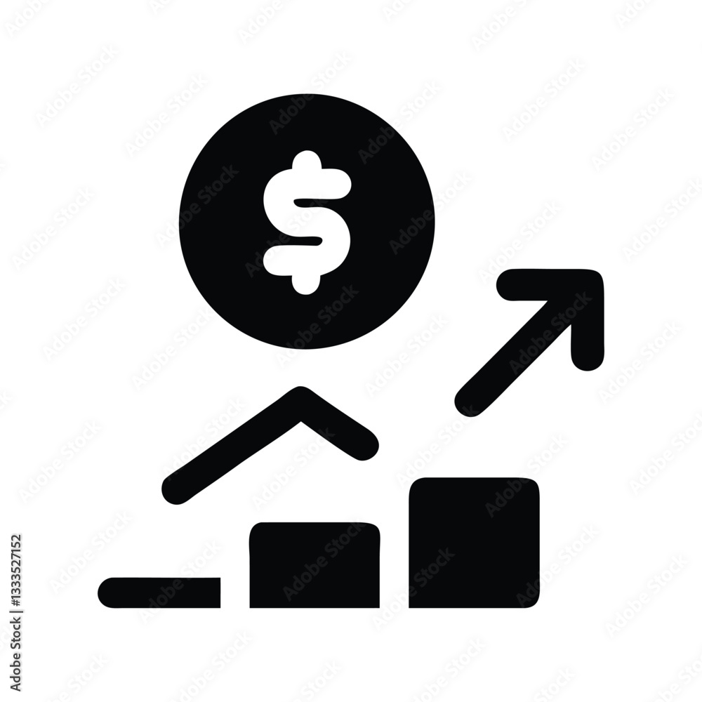 Financial Growth Icon – Business Profit & Investment Success Symbol Financial Growth Icon – Business Profit & Investment Success Symbol