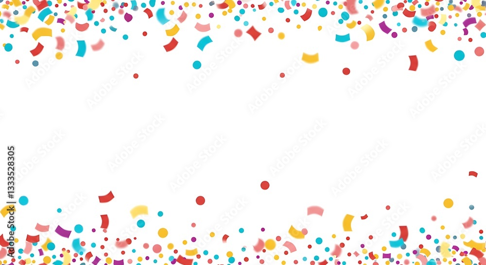 White Background with Scattered Confetti White Background with Scattered Confetti