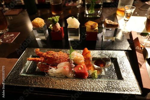 パーティ会場で提供された食べ物の写真