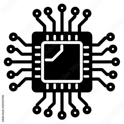 Modern Artificial Intelligence Symbols for Digital and Tech Projects