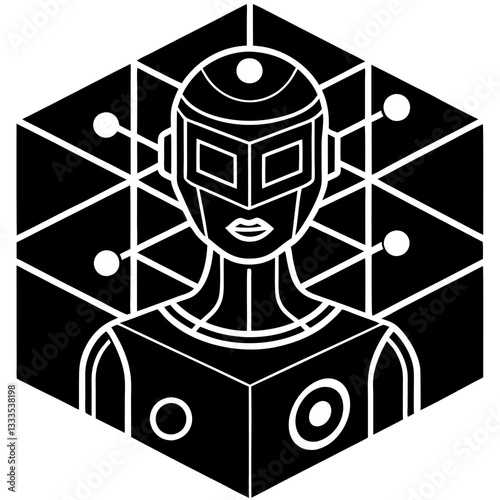 Modern Artificial Intelligence Symbols for Digital and Tech Projects
