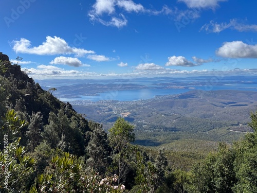 Hiking down from the top of Mount Wellington, Hobart, Tasmania, Australia. 
