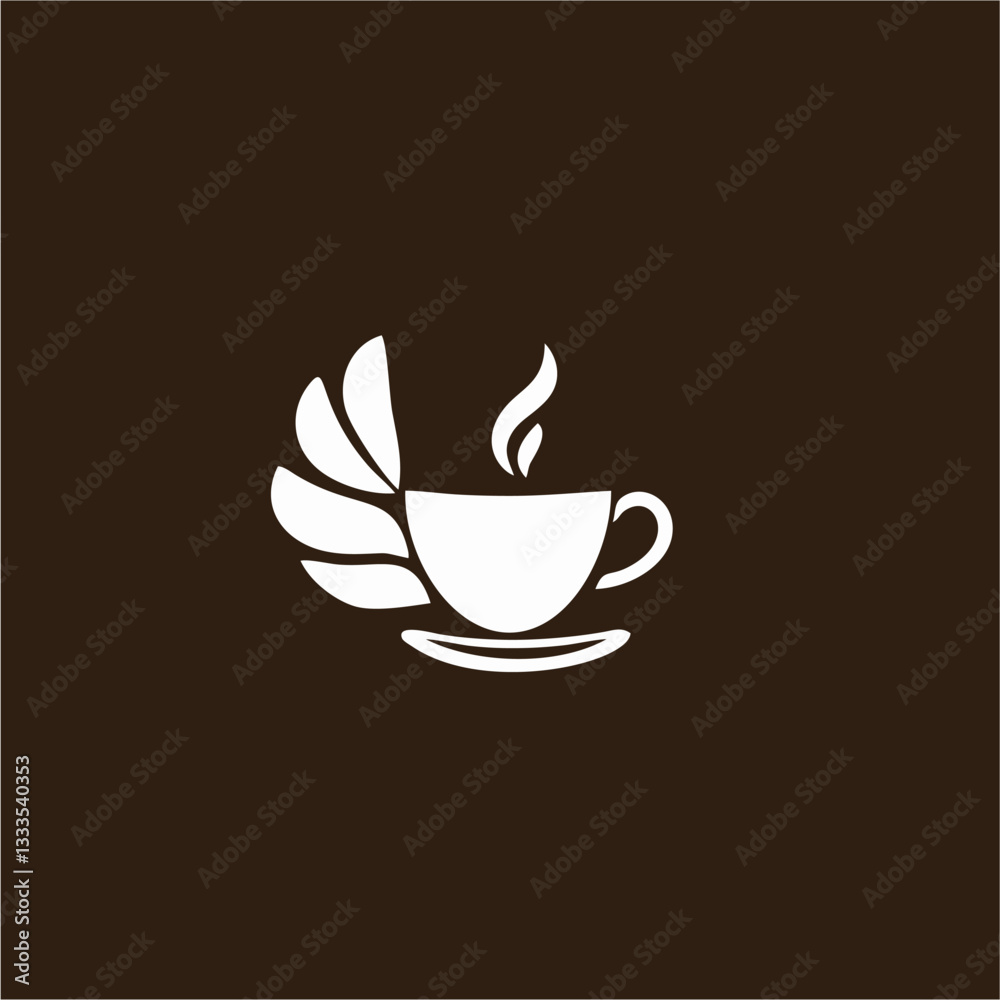 Obraz premium love coffee beans heart abstract logo