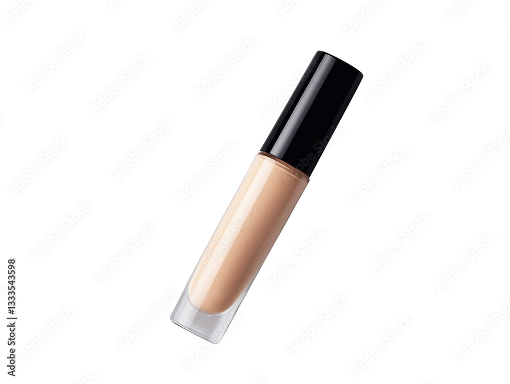 Obraz premium Isolated Beige Concealer Tube with Black Cap