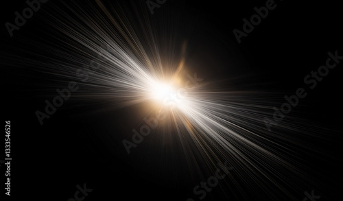 Gold lens flare, golden sunburst overlay on black background. High-quality stock image of Sun flare, effects sunlight, light leaks transition, explosion of yellow light, optical flare glow isolated