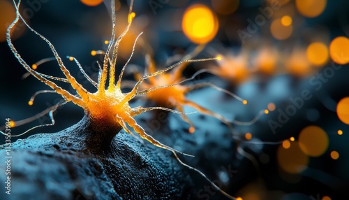 Explore the future with Cybernetic intelligence glowing with futuristic AI-powered neural networks in automation thinking This captivating image visualizes advanced technology, showcasing