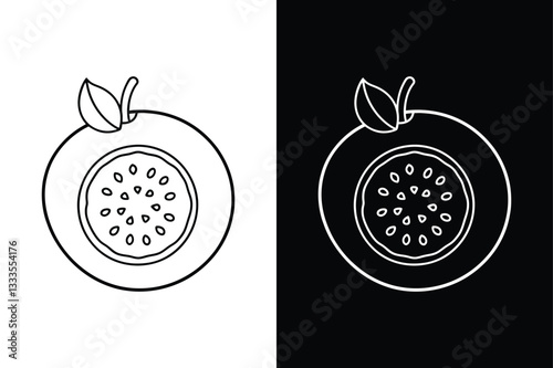Passion Fruit Sign line Icon. High-Quality Vector for Web & Print Design