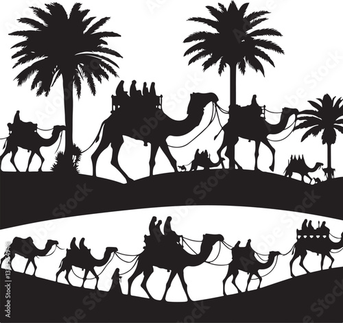 Desert Caravan Silhouette Bundle