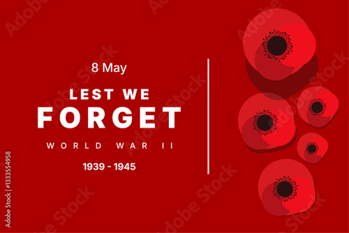 lest we forget. 80th anniversary of the victory over Nazism. World War II, Day of Remembrance and Reconciliation