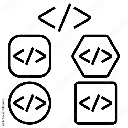 code icon vector design symbol templates