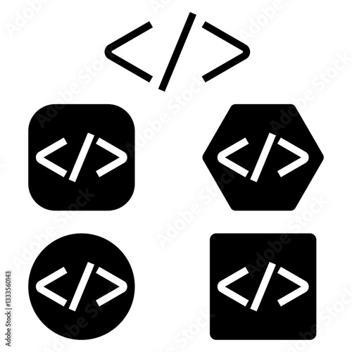 code icon vector design symbol templates