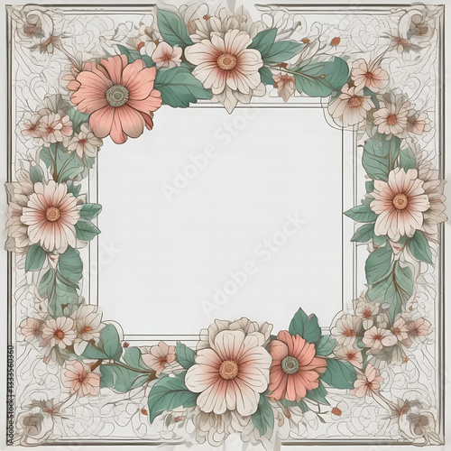 framework for photo or congratulation