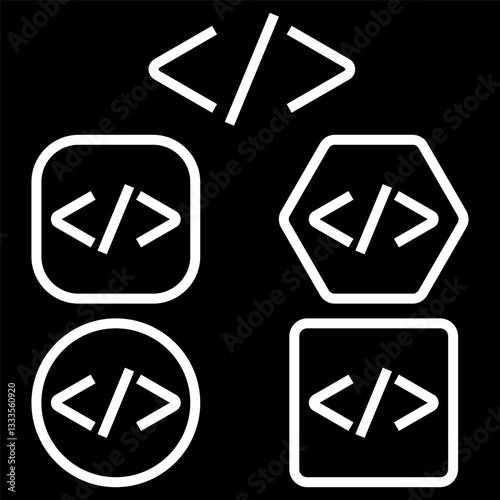 code icon vector design symbol templates