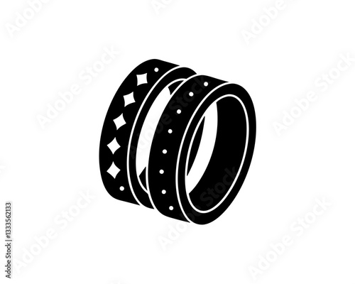creative details Stackable Rings Icon vector illustration