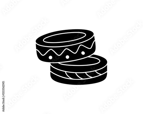 creative details Stackable Rings Icon vector illustration