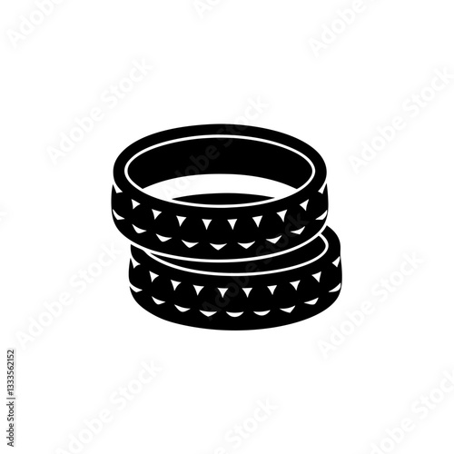 creative details Stackable Rings Icon vector illustration