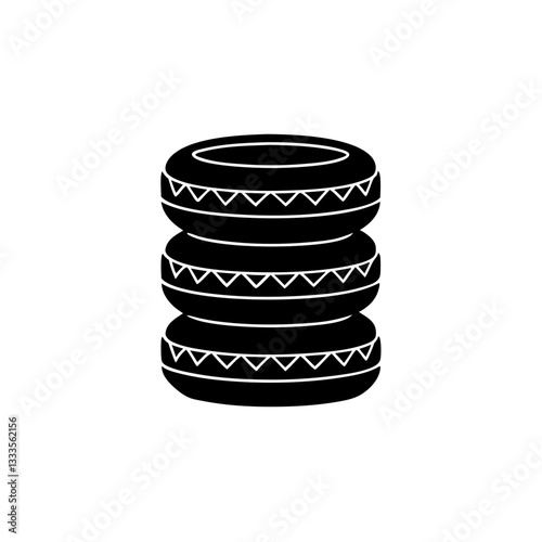 creative details Stackable Rings Icon vector illustration