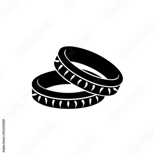 creative details Stackable Rings Icon vector illustration