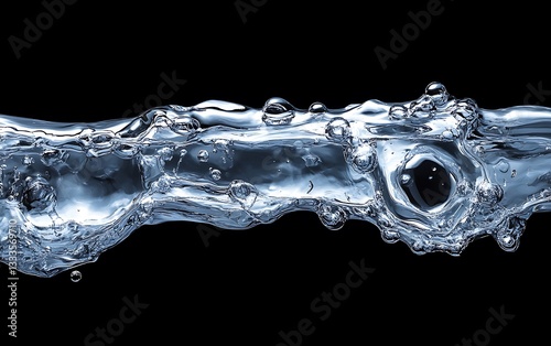 Wallpaper Mural Abstract water ripple on black background. Torontodigital.ca